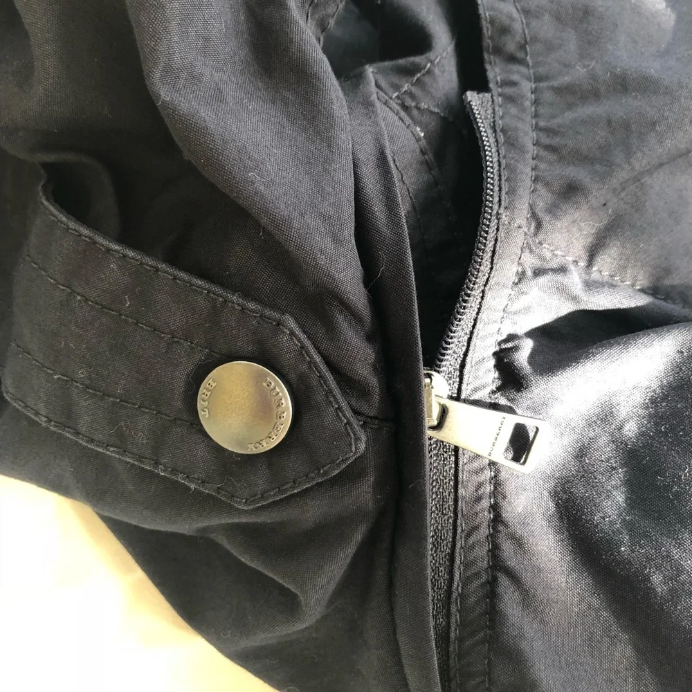 Burberry Navy Blue Hooded Trench Coat - Picture 8 of 8